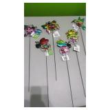 6 New Garden/ Planter Spinner Stakes  All