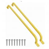 2 New Metal Yellow  Grab Handles 37" Long