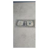 1935C Blue Seal Silver Certificate in protective