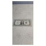 1935D Blue Seal Silver Certificate in protective