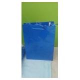 (New)  12 Medium Blue Gift Bags 9" tall x 7" wide