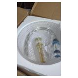 New Beautiful 15.75" Round Glass Vessel Sink &