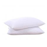 2 King Size Goose Feathers and Down White Pillows