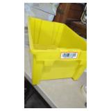New Stackable Yellow Plastic Bin. 2