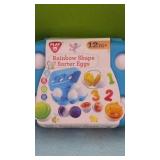 (New) 13pc  Rainbow Shape Sorter Eggs