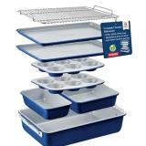 New $150. Bakken Blue Swiss 8-Piece Stackable