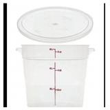 (New) 6qt Round Kitchen Food Storage Container