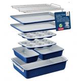 New Bakken Swiss Bakeware Set Blue 8-Piece