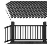 60  Pack Black Metal Balusters for Deck 36 inch,