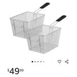 2 Commercial Deep Fryer Baskets ï¿½ Heavy-Duty