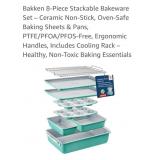 (New) BAKKEN Swiss Made 8pc Stackable Bakeware