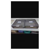 (New) Under Bed Storage, 2 lids,on 6 rollers,