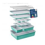 Last TEAL Set.   Swiss Bakken 8-Piece Stackable