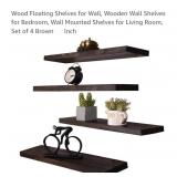 New- Wood Floating Shelves for Wall, Wooden Wall