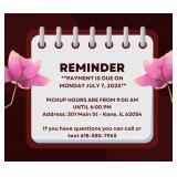 Payment & Location Info