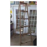 Vintage Wooden Ladder, 6.5" Tall.