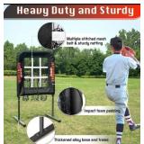 9 Hole Net with Strike Zone, Baseball Pitching