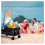 New Collapsible Folding Wagon Extra Long Extender