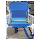(2) New Backpack Beach Chairs with storage.(