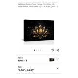 Abstract Lotus Flower Canvas Wall Art Zen Wall