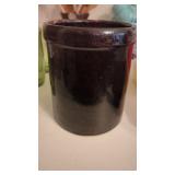 Brush Pottery Crock.   Good Condition No Chips.