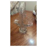 Glass Basket. 8.5 " Tall No Damage