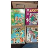 2 Big Little Books Puzzles. Flintstones & Lassie