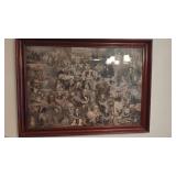 Beautiful Victorian-Era Folk Art Collage, likely