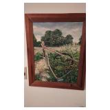 Old Fence Painting.  Painted by Jennur