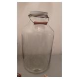 Large OI Glass Jug with Wire Bail Handle & Lid