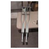 Pair of Tall Aluminum Crutches