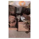 Misc group of baskets & glassware