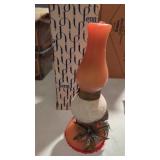 Vintage Penn Wax Oil Lamp Wax Figural Christmas