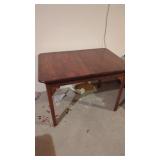 Antique Oak Cottage Table With Leaf