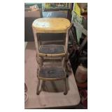 Vintage Costco Metal Yellow Folding Utility Step