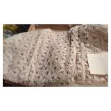 vintage 1947 Crochet Tablecloth  Faded from Being
