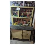 Yellow Hoosier Cabinet (Contents NOT Included,)