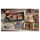 Vintage Lot. Bank of Dixon, Bag, German Coasters