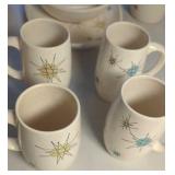 4 MCM Franciscan Starburst Atomic Grand Mugs.