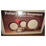Vintage Potters Kraft Stoneware Set.  Never Used