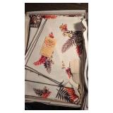 54"x72" Linen Tablecloth & Napkins (feather fern