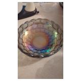 Vintage Federal Glass Iridescent 9"  Thumbprint