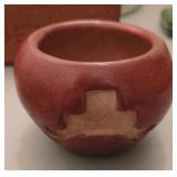 Vintage Southwestern Native Carved Pottery Bowl