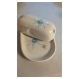 MCM Fransiscan Atomic Starbust Butter Dish.  Good