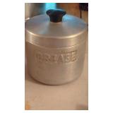 Vintage Sto e Top Aluminum Grease Canister with