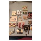 Bag of Vintage Clip on Earrings