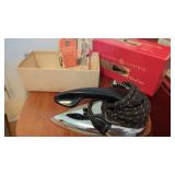 Vintage Travel Iron in original Box & 1 other