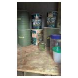 Cans of misc.repair items