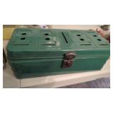 Vintage Metal Savings Box. Coin Slots on Top,