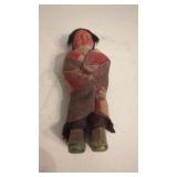 Vintage Skookum  Doll ,Canoe & 7ï¿½ Leprechaun Doll